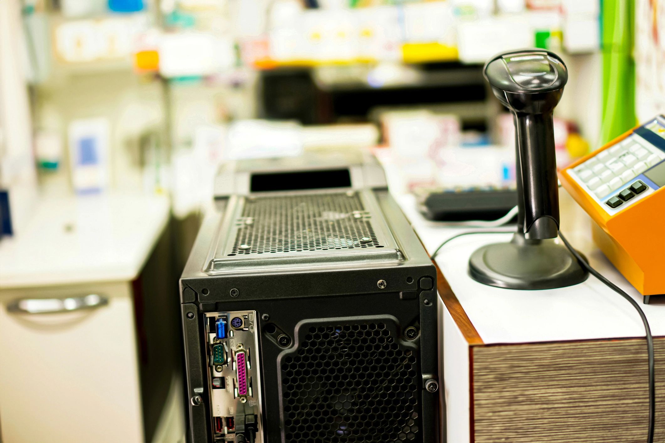 Desktop computer in office environment